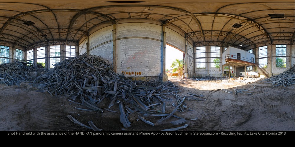 Handheld Full Spherical .5 Gigapixel image shot with Handipan iOS pano-assistant app - Recycle Facility, Lake City, FL