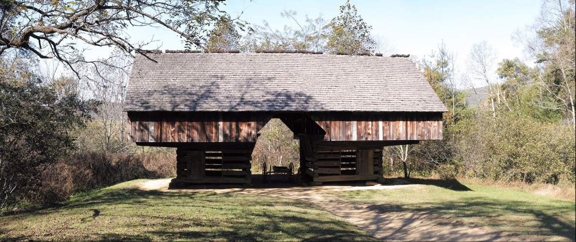 Barn in Cades Cove, left eye