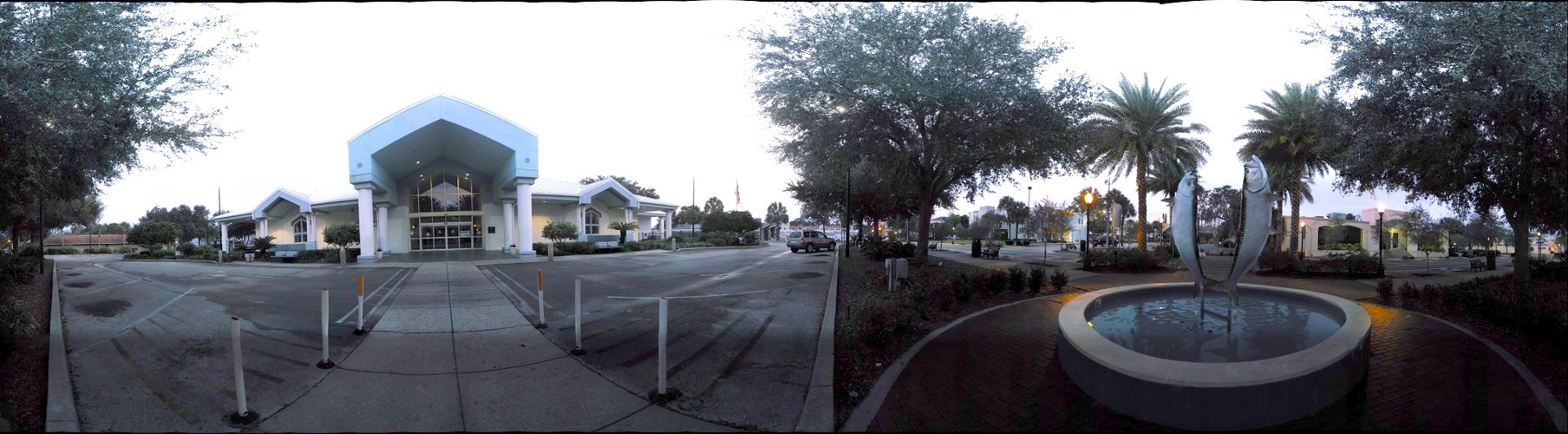 Tarpon Springs Library and Fountain - left eye