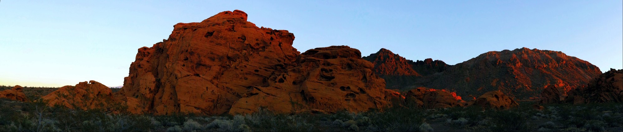 Sunset on Rocks, Lake Mead National Recreation Area
