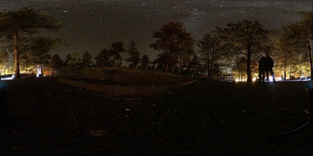View of the Milky Way from campsite at Rocky Mountain National Park