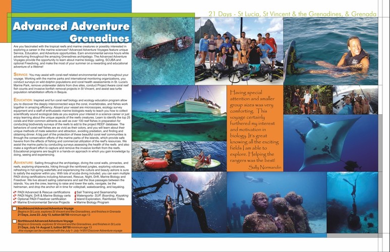 Odyssey Expeditions Tropical Marine Biology Voyages - 2022 Brochure, pages 24-25