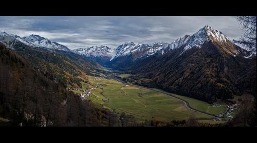 Alpine Golden Autumn Valley