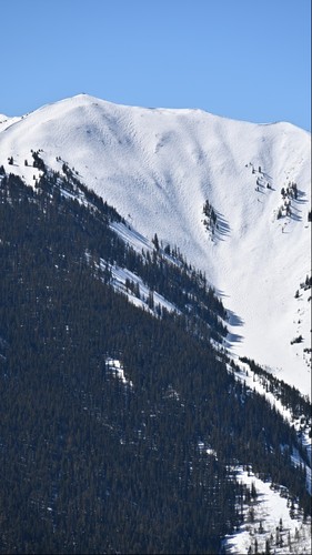 Gigapixel AI of the peak of Highlands Bowl