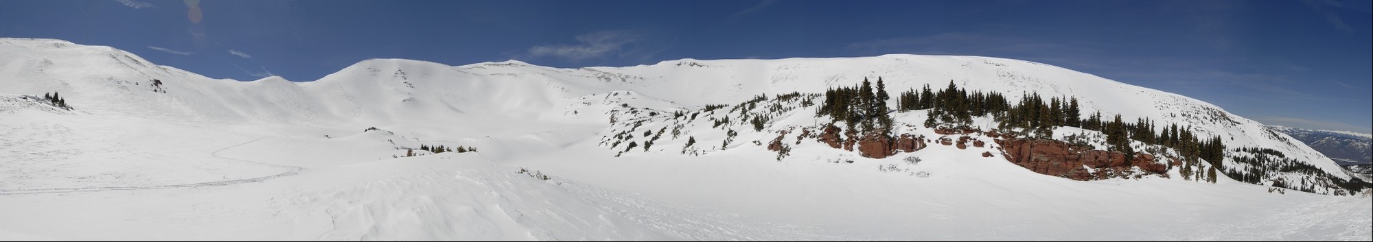 West Willow Powder Run, Backcountry Skiing, Snowmass, Colorado