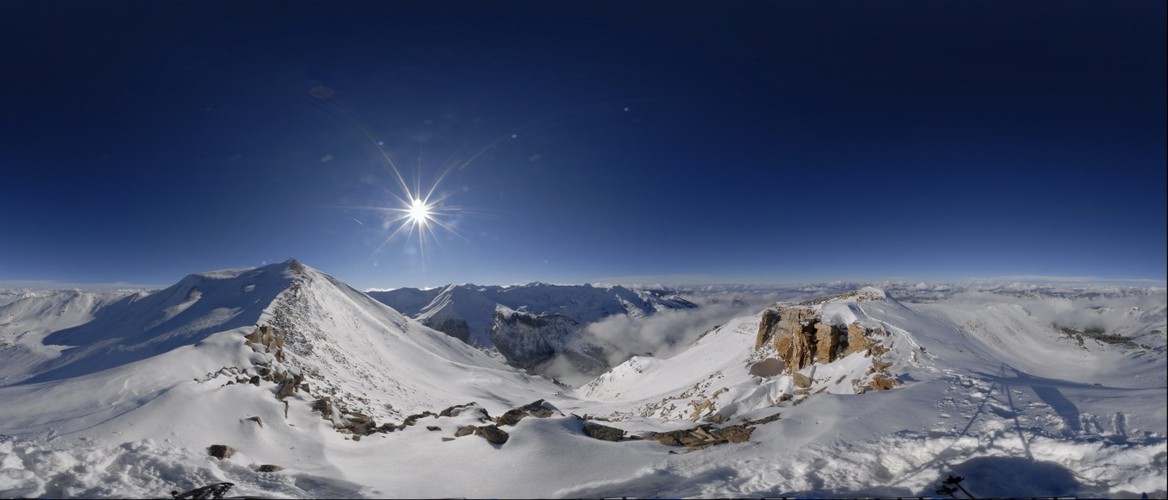 Baldy Mountain Full Spherical Panorama Winter Powder Day