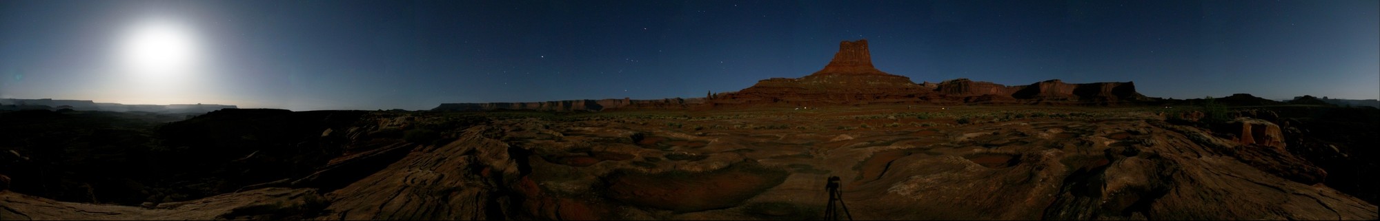 Moonrise at the Airport, White Rim Trail, Canyonlands National Park, Utah