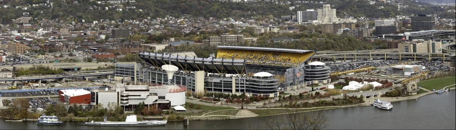 Heinz Field in Pittsburgh PA. Panoramic 